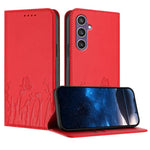 Custodia magnetica in ecopelle con motivo tulipani e farfalle per Samsung Galaxy