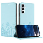 Custodia magnetica in ecopelle con motivo tulipani per Samsung Galaxy A05s e A15