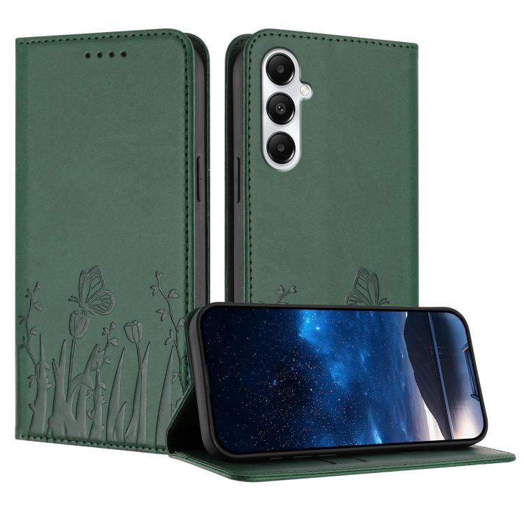 Custodia magnetica in ecopelle con motivo tulipani per Samsung Galaxy A05s e A15