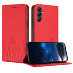 Custodia magnetica in ecopelle con motivo tulipani per Samsung Galaxy A05s e A15