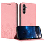 Custodia magnetica in ecopelle con motivo tulipani per Samsung Galaxy A05s e A15