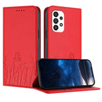 Custodia magnetica in ecopelle con motivo tulipani per Samsung Galaxy A33 5G