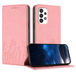 Custodia magnetica in ecopelle con motivo tulipani per Samsung Galaxy A33 5G