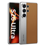 Custodia in pelle placcata opaca a copertura totale per Samsung Galaxy S26, S25