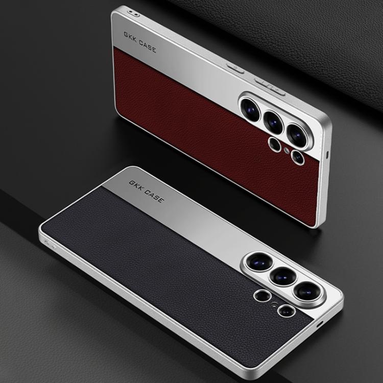 Custodia in pelle placcata opaca a copertura totale per Samsung Galaxy S26, S25