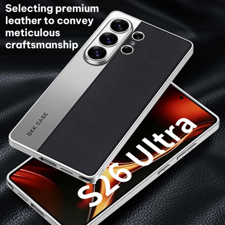 Custodia in pelle placcata opaca a copertura totale per Samsung Galaxy S26, S25