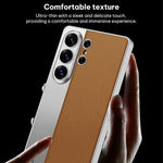 Custodia in pelle placcata opaca a copertura totale per Samsung Galaxy S26, S25