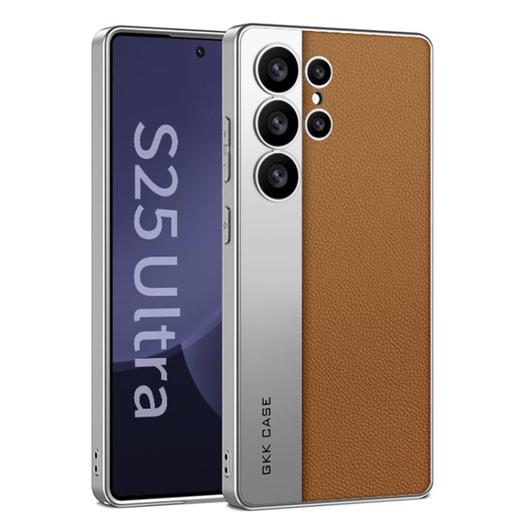 Custodia in pelle placcata opaca a copertura totale per Samsung Galaxy S26, S25