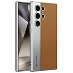 Custodia in pelle placcata opaca a copertura totale per Samsung Galaxy S26, S25