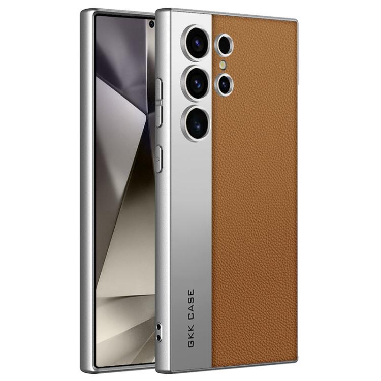 Custodia in pelle placcata opaca a copertura totale per Samsung Galaxy S26, S25
