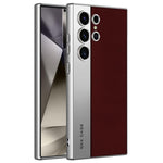 Custodia in pelle placcata opaca a copertura totale per Samsung Galaxy S26, S25
