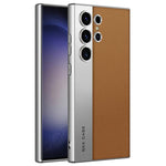 Custodia in pelle placcata opaca a copertura totale per Samsung Galaxy S26, S25