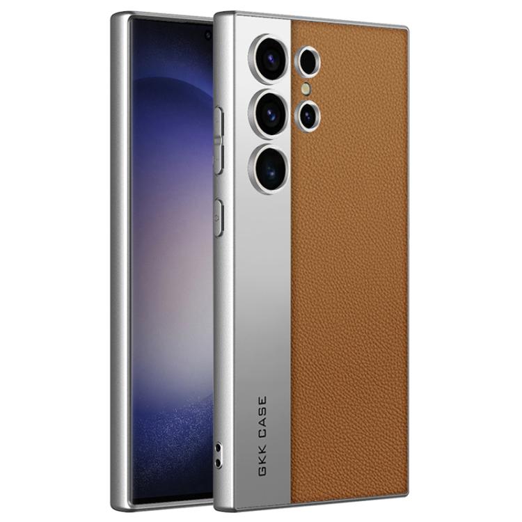 Custodia in pelle placcata opaca a copertura totale per Samsung Galaxy S26, S25
