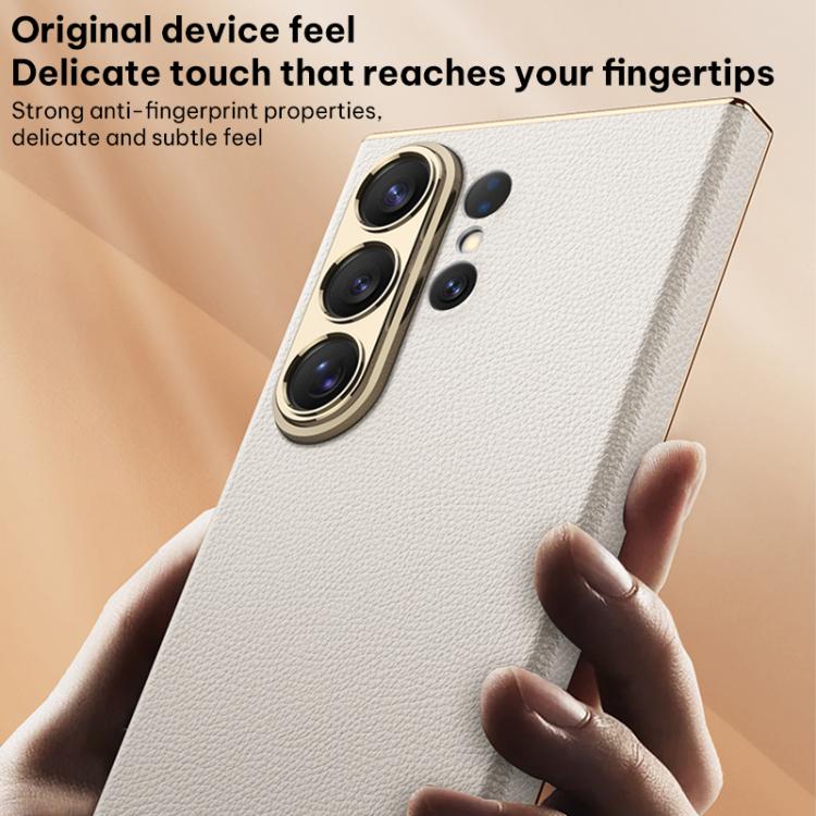 Custodia curva in pelle placcata per Samsung Galaxy S26 Ultra 5G senza penna