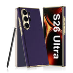Custodia curva in pelle placcata per Samsung Galaxy S26 Ultra 5G senza penna