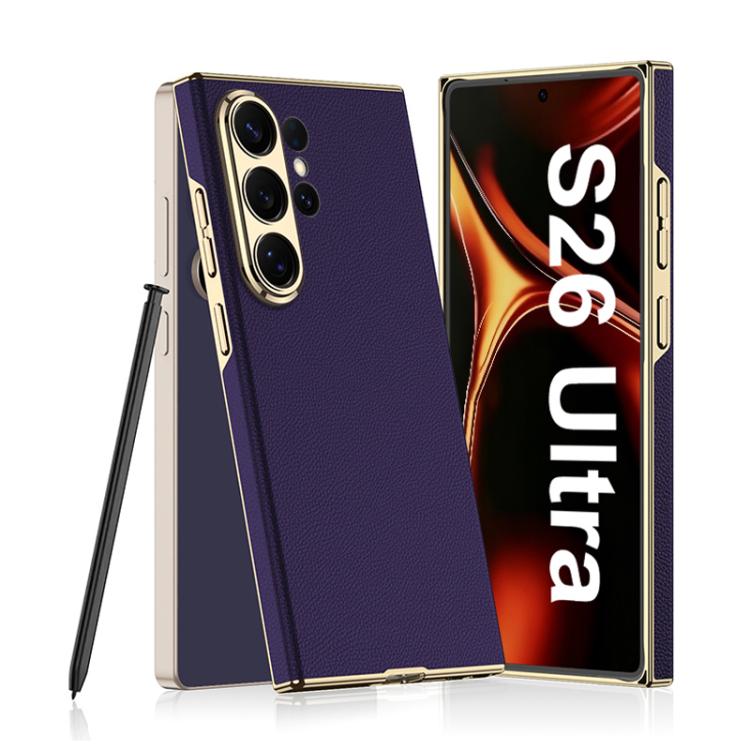 Custodia curva in pelle placcata per Samsung Galaxy S26 Ultra 5G senza penna
