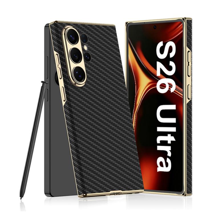 Custodia curva in pelle placcata per Samsung Galaxy S26 Ultra 5G senza penna