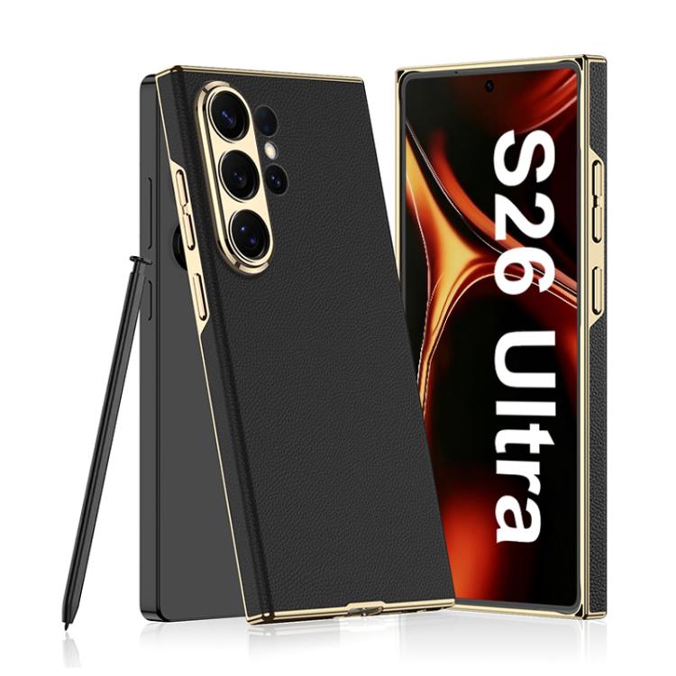 Custodia curva in pelle placcata per Samsung Galaxy S26 Ultra 5G senza penna