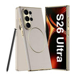 Custodia in pelle placcata con chiusura magnetica per Samsung Galaxy S26 Ultra