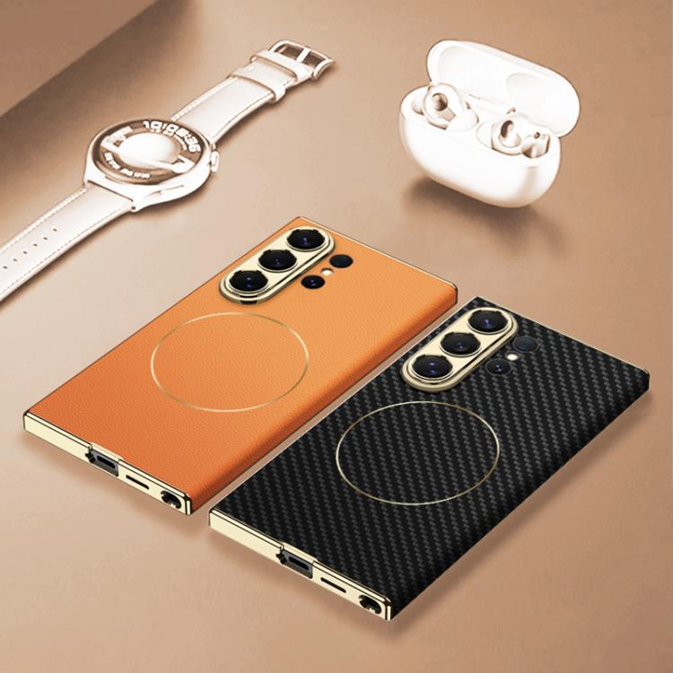 Custodia in pelle placcata con chiusura magnetica per Samsung Galaxy S26 Ultra