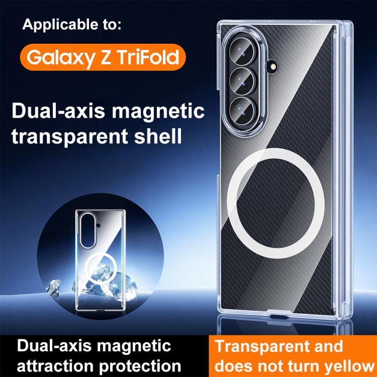 Custodia trasparente con magnete a doppio asse per Samsung Galaxy Z TriFold