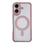 Custodia magnetica per telefono in acrilico trasparente galvanizzato con strass, For iPhone 17 Pro Max, For iPhone 17 Pro, For iPhone 17, For iPhone Air