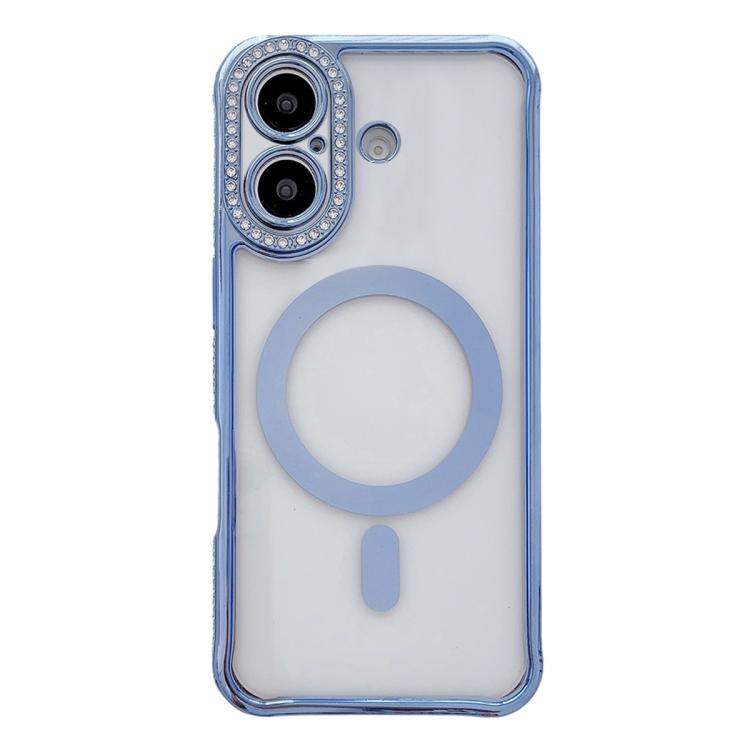 Custodia magnetica per telefono in acrilico trasparente galvanizzato con strass, For iPhone 17 Pro Max, For iPhone 17 Pro, For iPhone 17, For iPhone Air