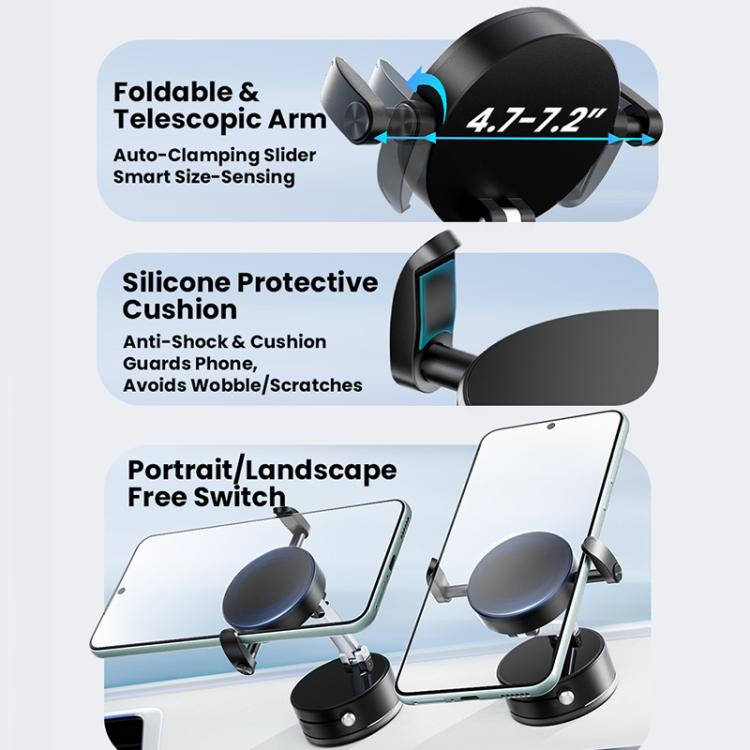 Supporto auto magnetico A9 Pro con morsetto e rotazione 360°