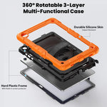 Custodia ibrida in silicone per Samsung Galaxy Tab A11+ / A9+ con tracolla