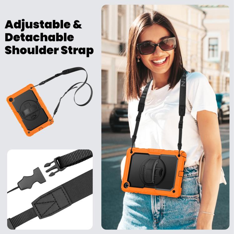 Custodia ibrida in silicone per Samsung Galaxy Tab A11+ / A9+ con tracolla
