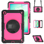 Custodia ibrida in silicone per Samsung Galaxy Tab A11+ / A9+ con tracolla