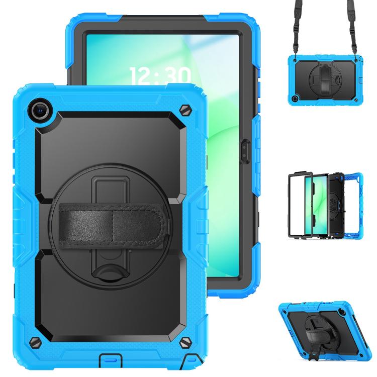 Custodia ibrida in silicone per Samsung Galaxy Tab A11+ / A9+ con tracolla