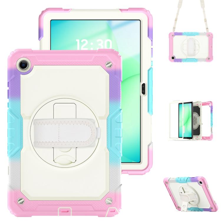Custodia ibrida in silicone per Samsung Galaxy Tab A11+ / A9+ con tracolla