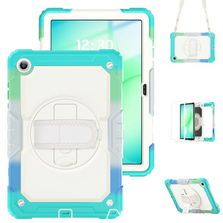 Custodia ibrida in silicone per Samsung Galaxy Tab A11+ / A9+ con tracolla