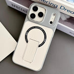 Custodia magnetica ibrida in TPU e PC con supporto, effetto pelle., For iPhone 17 Pro Max, For iPhone 17 Pro, For iPhone 17, For iPhone 16 Pro Max