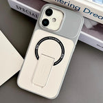 Custodia magnetica ibrida in TPU e PC con supporto, effetto pelle., For iPhone 16 Pro, For iPhone 16, For iPhone 15 Pro Max, For iPhone 15 Pro