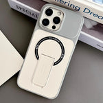 Custodia magnetica ibrida in TPU e PC con supporto, effetto pelle., For iPhone 16 Pro, For iPhone 16, For iPhone 15 Pro Max, For iPhone 15 Pro