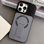 Custodia magnetica ibrida in TPU e PC con supporto, effetto pelle., For iPhone 16 Pro, For iPhone 16, For iPhone 15 Pro Max, For iPhone 15 Pro