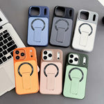 Custodia magnetica ibrida in TPU e PC con supporto, effetto pelle., For iPhone 17 Pro Max, For iPhone 17 Pro, For iPhone 17, For iPhone 16 Pro Max