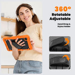 Custodia ibrida in silicone per Samsung Galaxy Tab A11 / A9 con tracolla