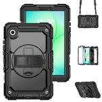 Custodia ibrida in silicone per Samsung Galaxy Tab A11 / A9 con tracolla