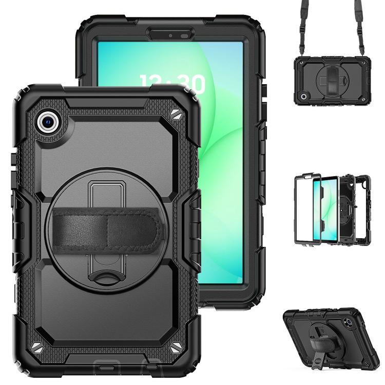 Custodia ibrida in silicone per Samsung Galaxy Tab A11 / A9 con tracolla