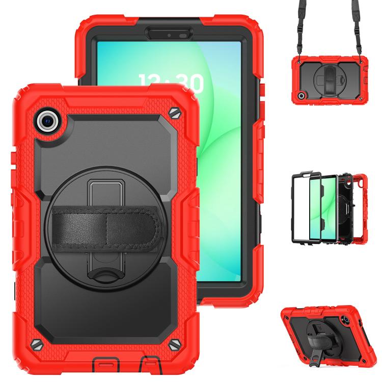 Custodia ibrida in silicone per Samsung Galaxy Tab A11 / A9 con tracolla