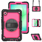Custodia ibrida in silicone per Samsung Galaxy Tab A11 / A9 con tracolla