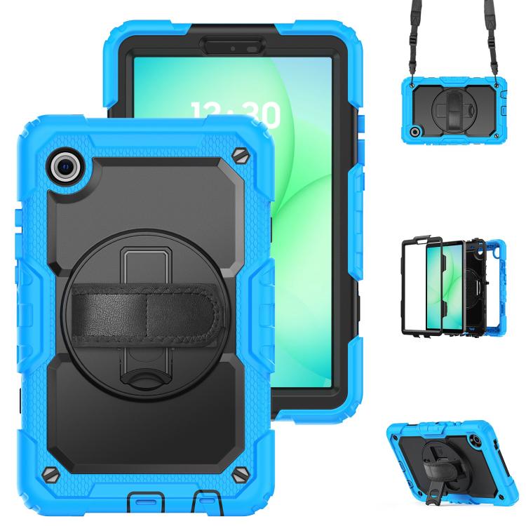Custodia ibrida in silicone per Samsung Galaxy Tab A11 / A9 con tracolla