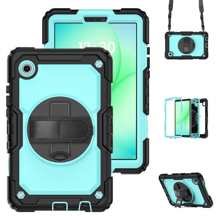 Custodia ibrida in silicone per Samsung Galaxy Tab A11 / A9 con tracolla