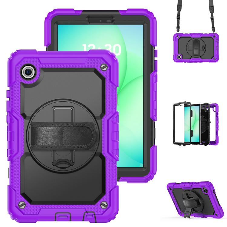 Custodia ibrida in silicone per Samsung Galaxy Tab A11 / A9 con tracolla