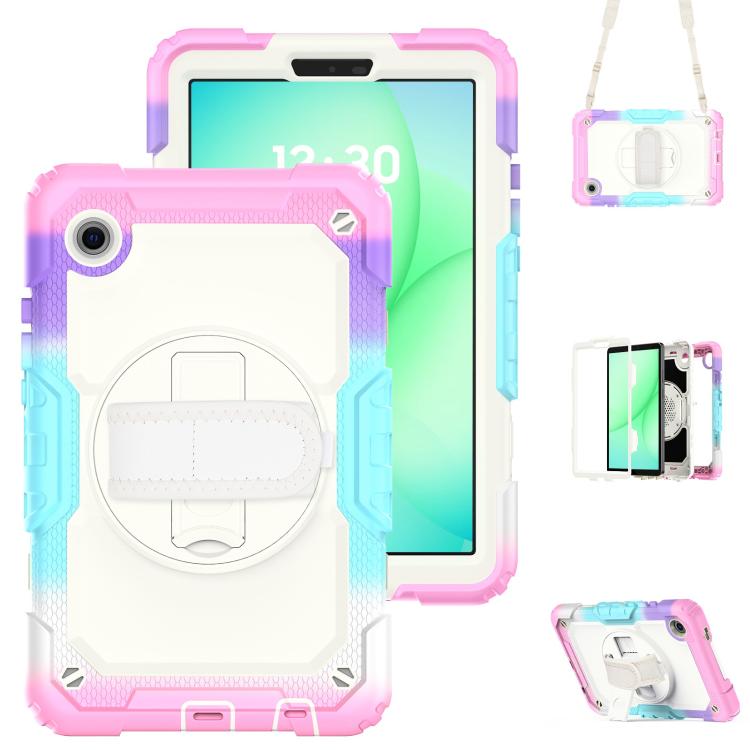 Custodia ibrida in silicone per Samsung Galaxy Tab A11 / A9 con tracolla