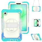 Custodia ibrida in silicone per Samsung Galaxy Tab A11 / A9 con tracolla
