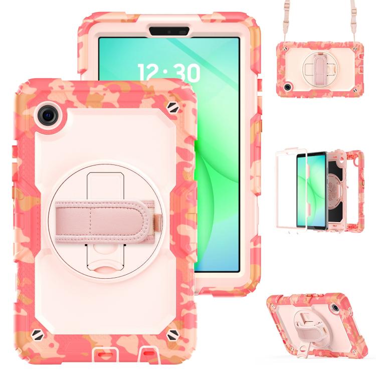 Custodia ibrida in silicone per Samsung Galaxy Tab A11 / A9 con tracolla